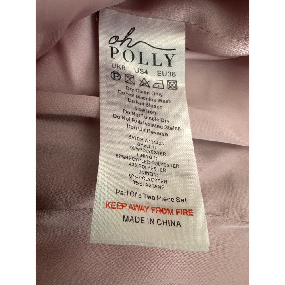 Oh Polly Floral Embroidered Sequin Corset Mini Dress & Pleated Maxi Skirt size 4 - Picture 10 of 10